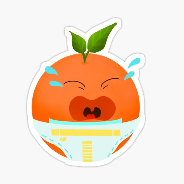 Item preview, Funny Crying Orange With Diaper designed and sold by docado.