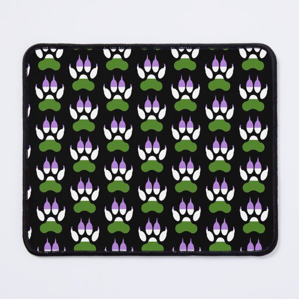 Item preview, Wolf Paw Genderqueer Pride Background designed and sold by MMwolfdogden.