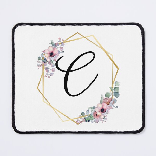 Item preview, Monogram Letter C | Lilac Flowers with Golden Edges designed and sold by JustSeasons.