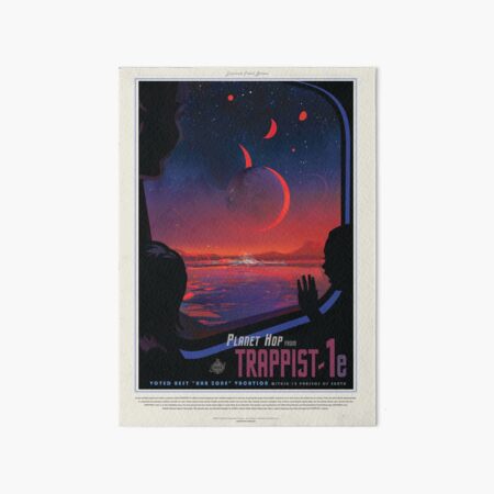 NASA Space Tourism Posters: Trappist 1 Art Board Print