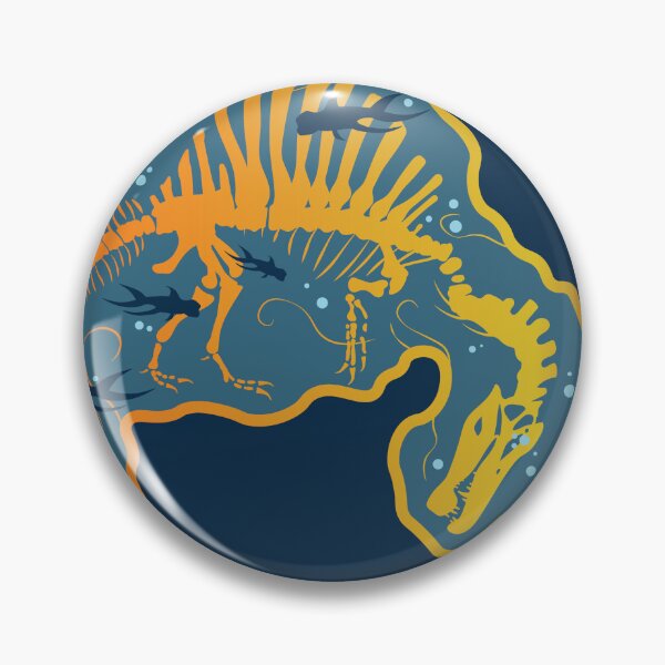 Item preview, Spinosaurus Skeleton Fossil Underwater | Crocodile Dino Dinosaur Paleoart Prehistory Spino designed and sold by itsstrangetimes.