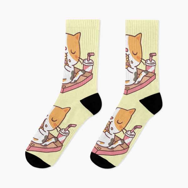 Item preview, Cute Calico Cat Eating Pizza In Pizza Box Funny designed and sold by rustydoodle.