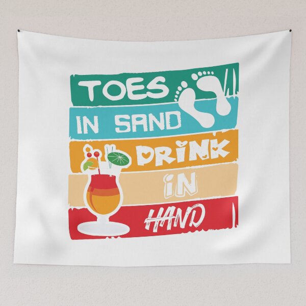 Item preview, TOES IN SAND DRINK IN HAND designed and sold by lukas69graphic.