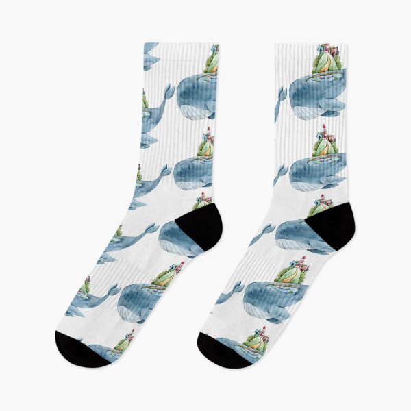 Item preview, Cute watercolor whale illustration designed and sold by tiana-geo.