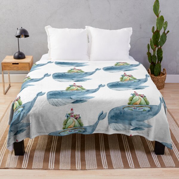 Item preview, Cute watercolor whale illustration designed and sold by tiana-geo.