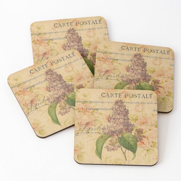Item preview, cottagecore purple lilac vintage floral paris botanical art designed and sold by LEILA ART SPACE.