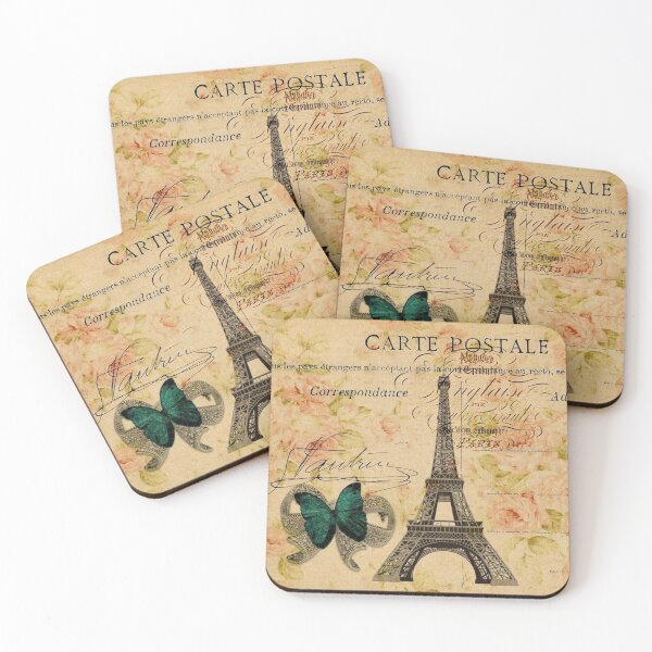 Item preview, cottagecore vintage butterfly paris eiffel tower fashion designed and sold by LEILA ART SPACE.