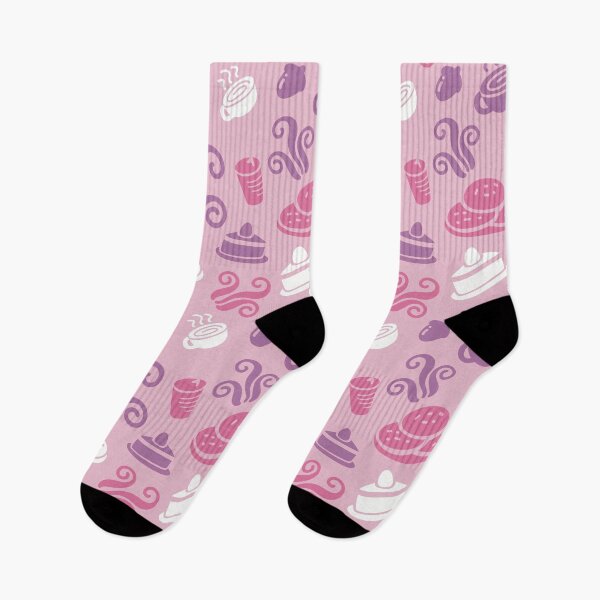 Item preview, Purple Pink Cafe Vibe Coffee Dessert Sweets Pattern  designed and sold by mil-creates.
