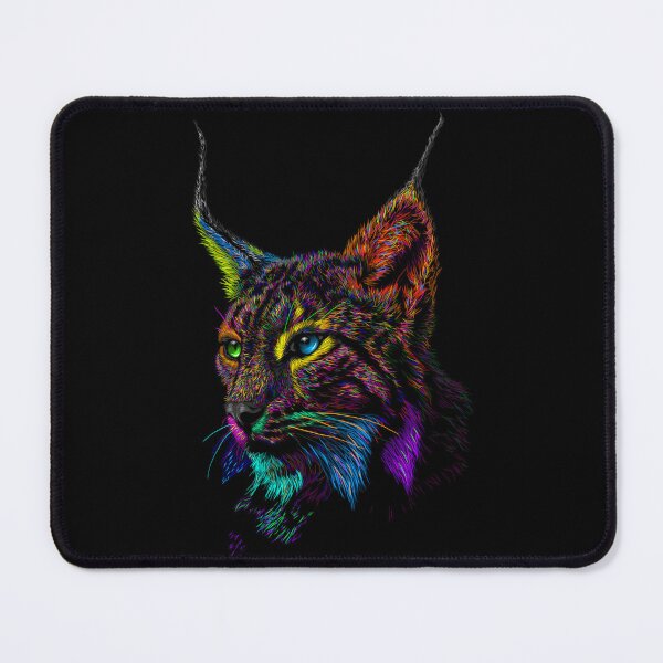 Item preview, Abstract neon color lynx designed and sold by Bcolors.