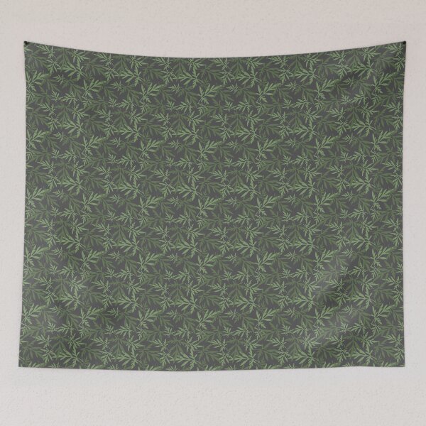 Item preview, Tossed Cosmos Leaves on Dark Grey Repeat 5748 designed and sold by Art in My Loft.