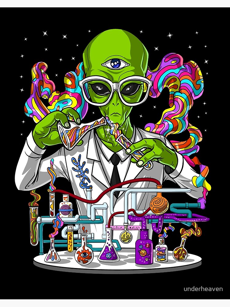 Psychedelic Alien Scientist