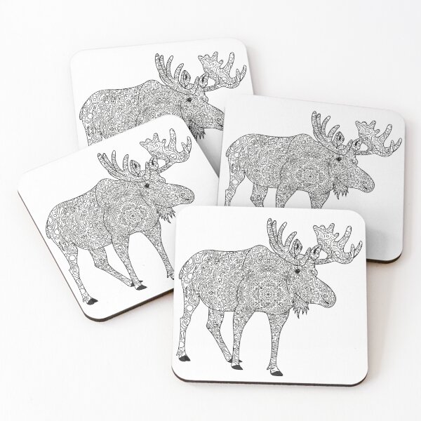 Item preview, Zentangle Moose designed and sold by Leah Haas.