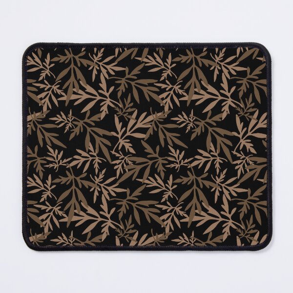 Item preview, Tossed Cosmos Leaves Brown on Black Repeat 5748 designed and sold by Art in My Loft.