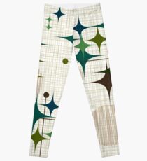 Eames Era Starbursts and Globes 1 (bkgrnd) Leggings