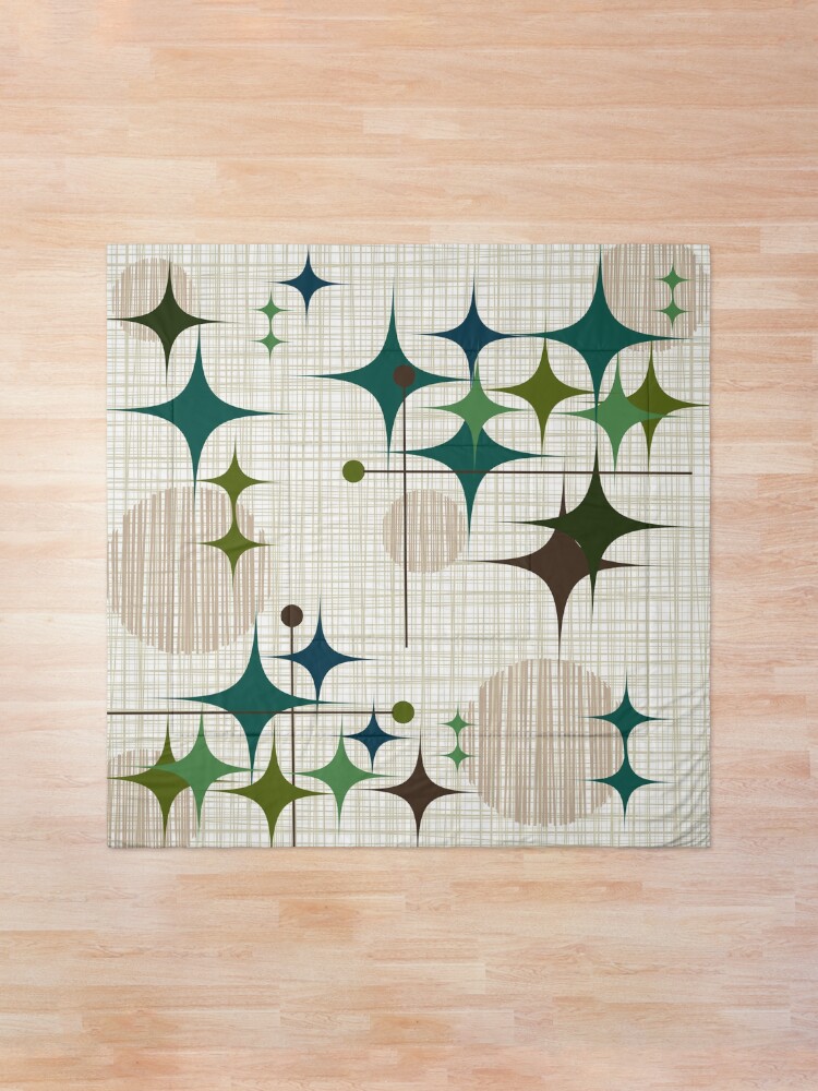 Alternate view of Eames Era Starbursts and Globes 1 (bkgrnd) Comforter