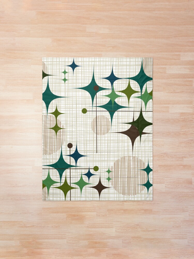 Alternate view of Eames Era Starbursts and Globes 1 (bkgrnd) Comforter