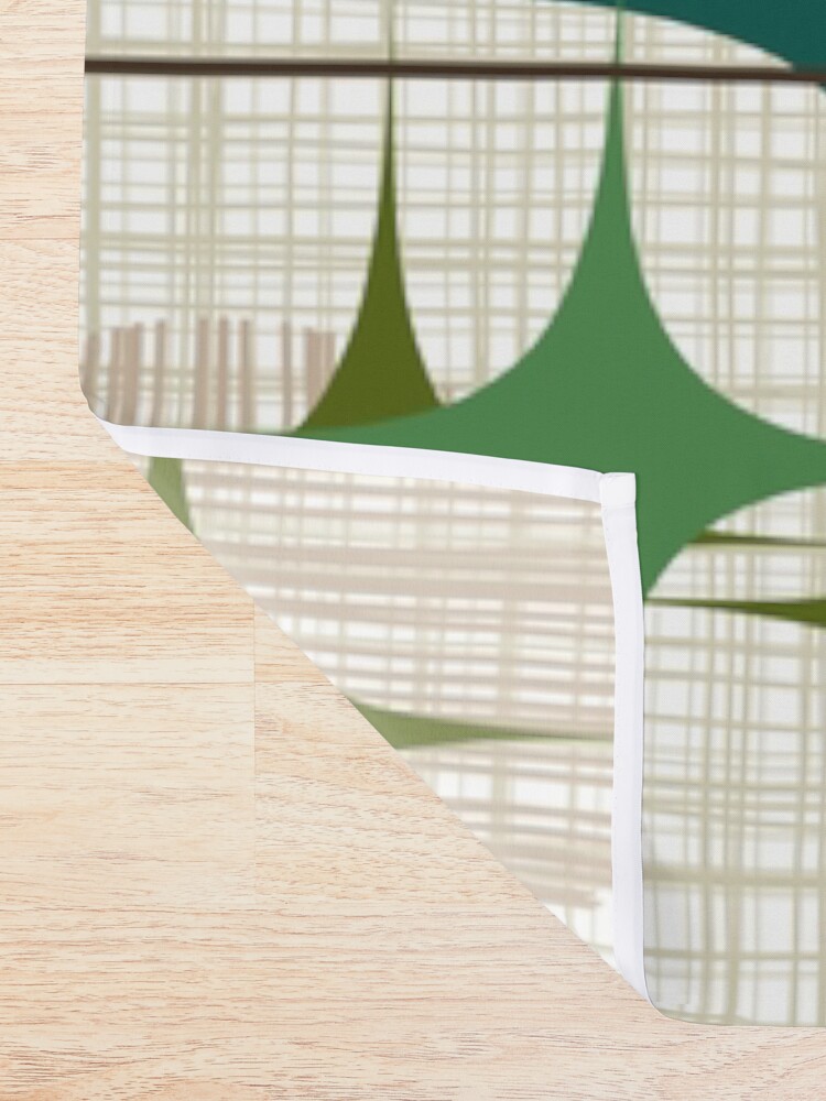 Alternate view of Eames Era Starbursts and Globes 1 (bkgrnd) Shower Curtain