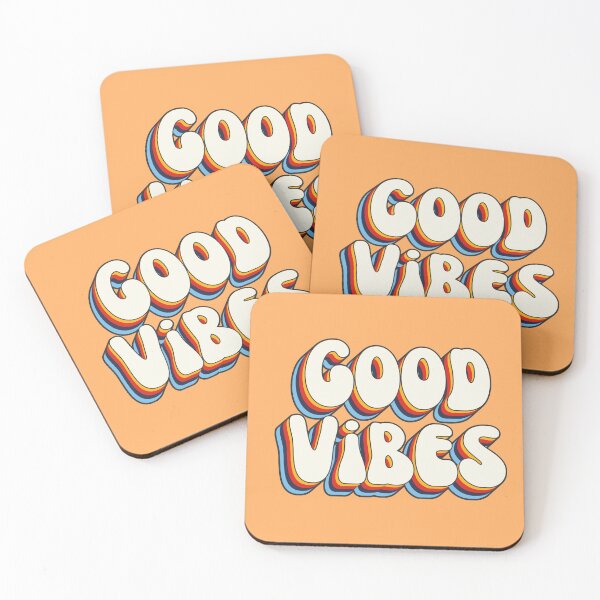 Item preview, Good Vibes 3D Extruded Bold Text Colorful Retro Script Typography designed and sold by Cawaiico.