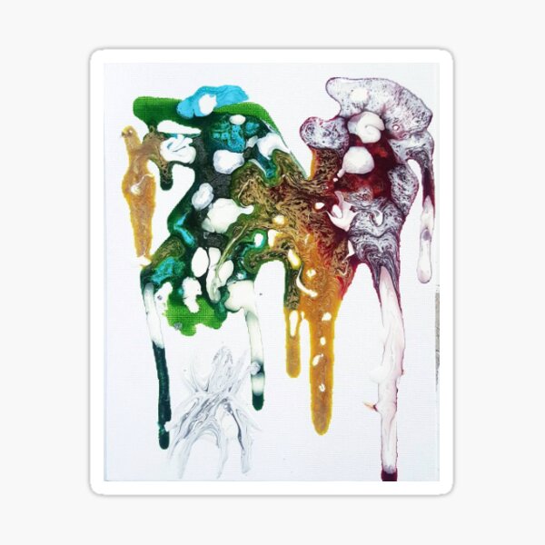 Chaos Color Abstract Sticker