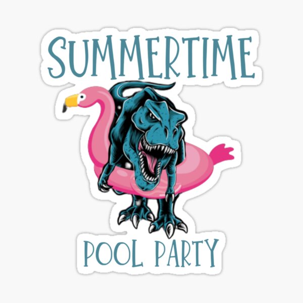 Summer Pool Party Bbq 1 Sticker For Sale By Bonpatterns Redbubble
