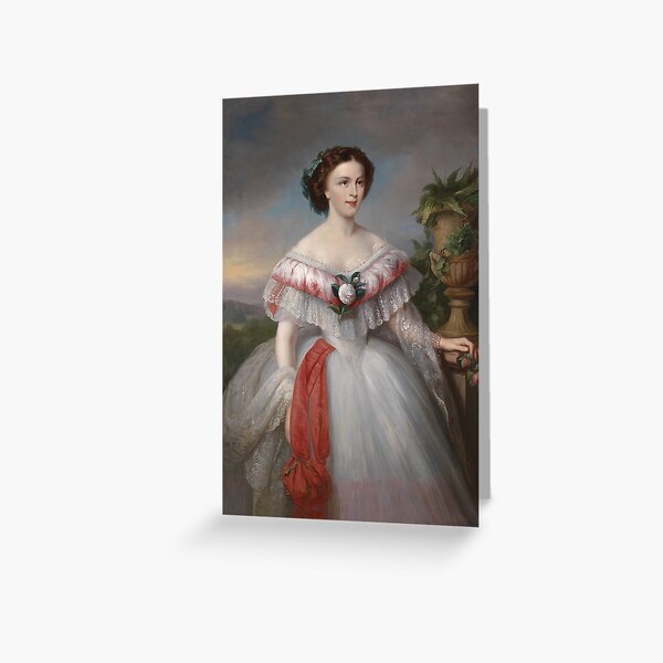 Empress Eugénie in Court Dress (1860) - after Franz Xaver Winterhalter  Postcard for Sale by SALON DES ARTS