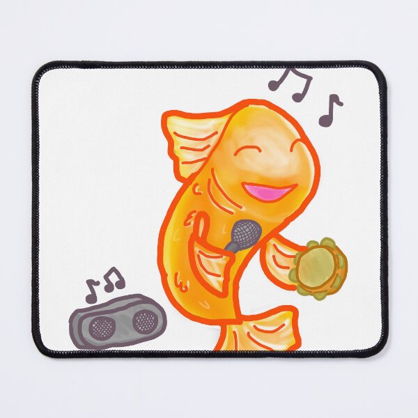 Item preview, cute singing goldfish (no background) designed and sold by CutiePlushArt.
