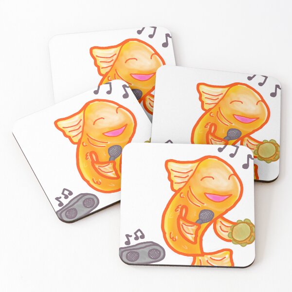 Item preview, cute singing goldfish (no background) designed and sold by CutiePlushArt.