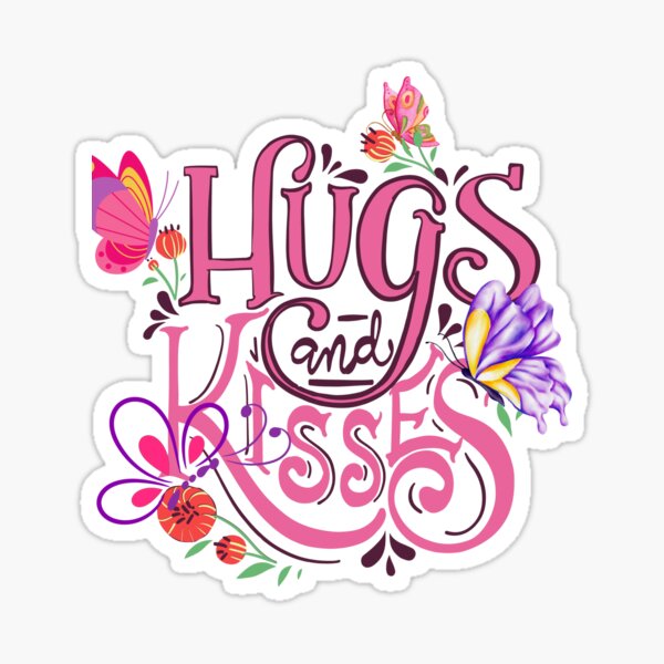 Hugs And Kisses Sticker For Sale By Uttampahade Redbubble