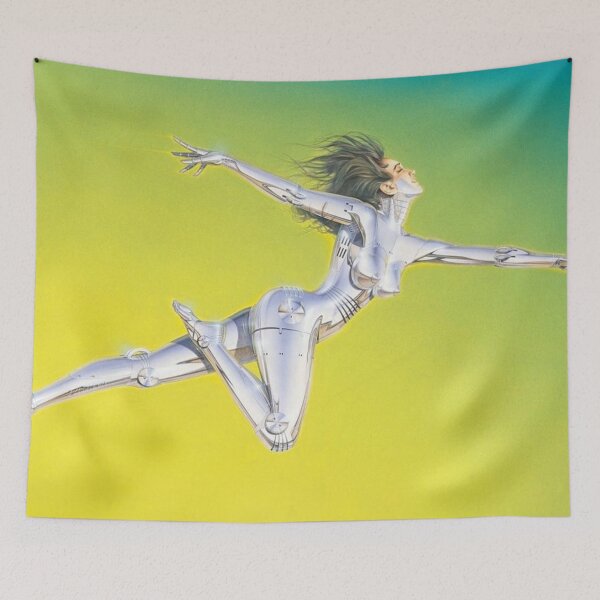 Item preview, Yellow Hajime Sorayama poster designed and sold by spencerlinds.