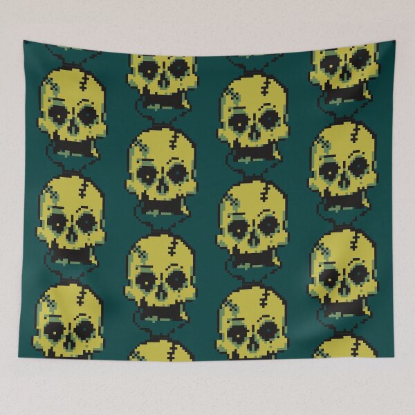 Item preview, skull pixel designed and sold by ParkerRoselyn.