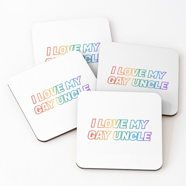 Item preview,  I love my gay uncle - Pride rainbow colors designed and sold by Inspirationmotivation.