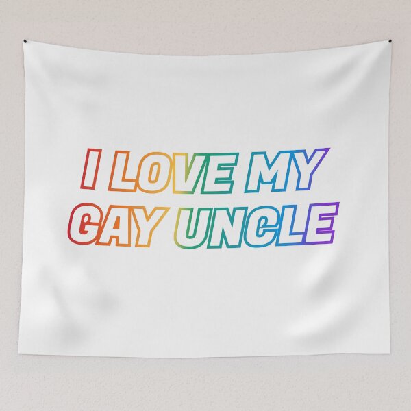 Item preview,  I love my gay uncle - Pride rainbow colors designed and sold by Inspirationmotivation.