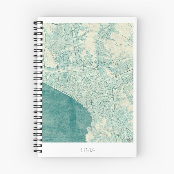 Item preview, Lima Map Blue Vintage designed and sold by HubertRoguski.