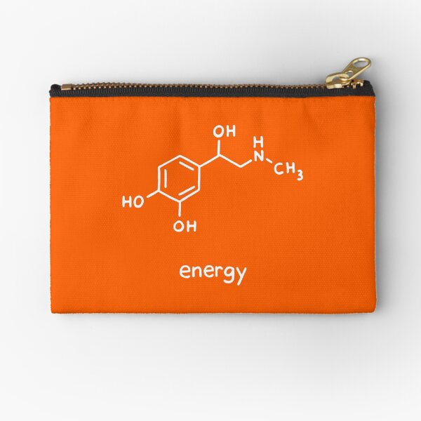 Energy Molecule Chemistry Adrenaline Zipper Pouch