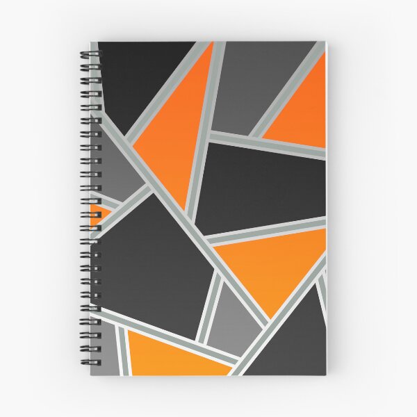 Item preview, Orange stained glass geometric pattern designed and sold by MinEkkoArt.