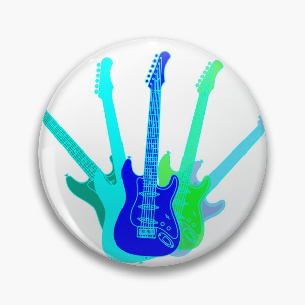 Item preview, Guitars in blue and green designed and sold by VeganGuitarizm.