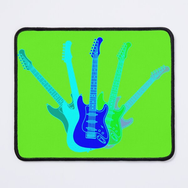 Item preview, Guitars in blue and green designed and sold by VeganGuitarizm.