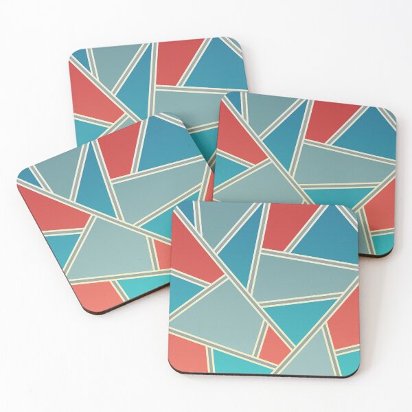 Item preview, Turquoise Stained Glass Geometric Pattern designed and sold by MinEkkoArt.