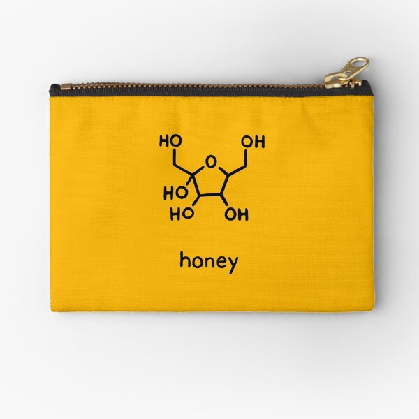 Honey Chemistry Sugar Molecule Zipper Pouch