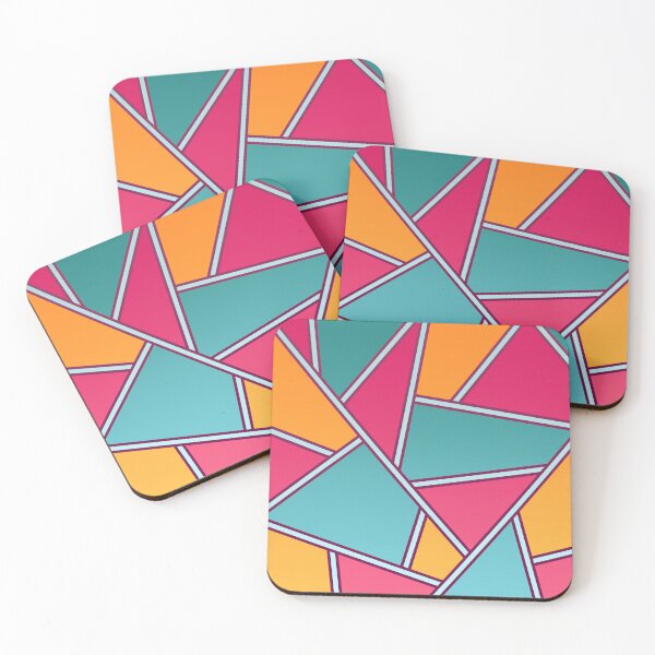 Item preview, Colorful stained glass geometric pattern designed and sold by MinEkkoArt.