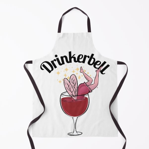 Item preview, Drinkerbell Fairy Diving Into A Mega Pint Of Wine Funny Graphic For Wine Lovers designed and sold by wrinkledhippie.