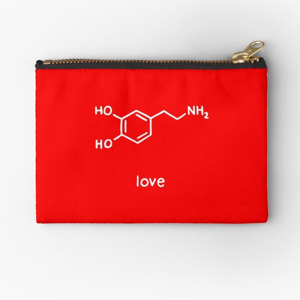 Love Chemistry Molecule Dopamine Zipper Pouch