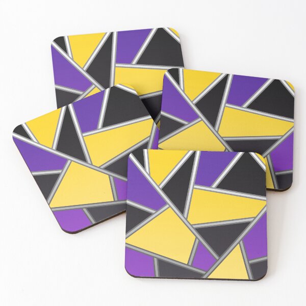 Item preview, Yellow stained glass geometric pattern designed and sold by MinEkkoArt.