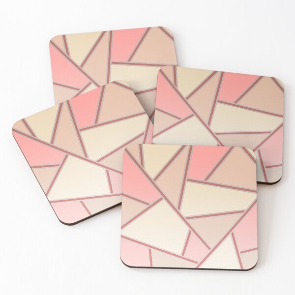 Item preview, Pink stained glass geometric pattern designed and sold by MinEkkoArt.