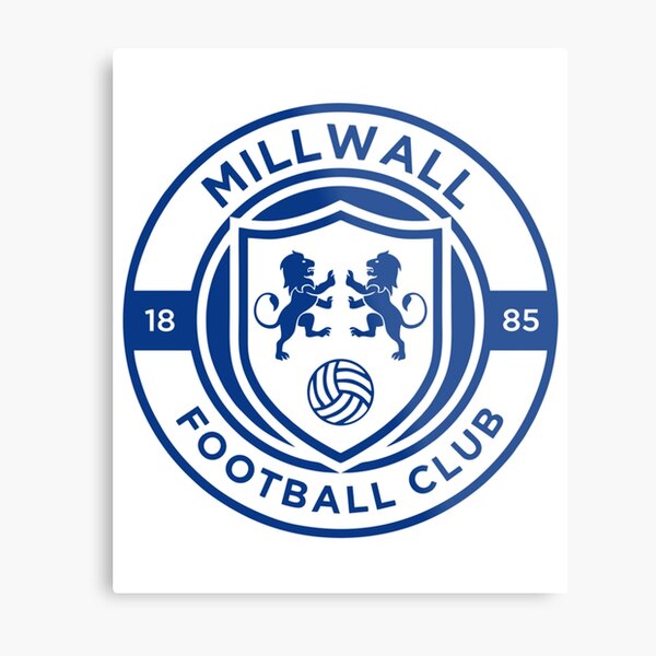 Millwall FC logo with stripes | Metal Print