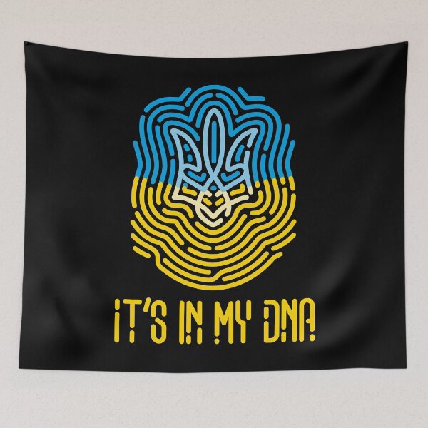 Item preview, It's In My DNA Ukraine Ukrainian Coat of arms Support Ukraine Flag designed and sold by lxmag.