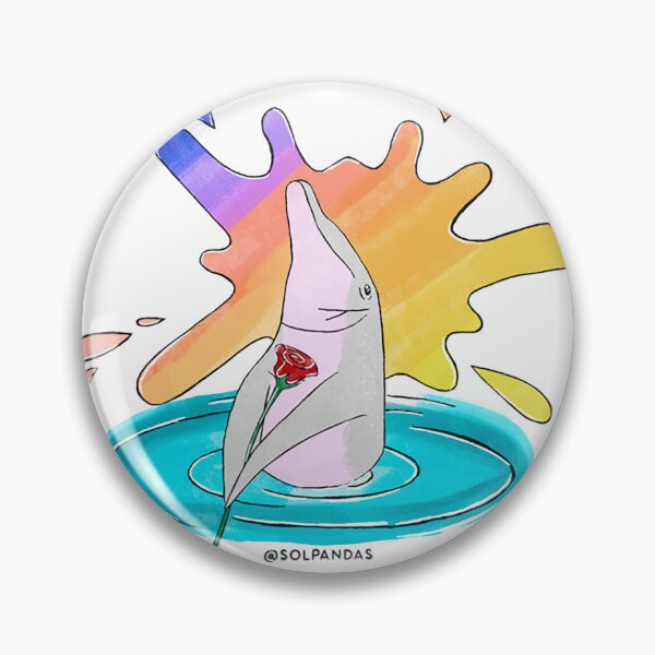 Artikelvorschau, Niedlicher Regenbogen-Delphin-Aufkleber entworfen und verkauft von SolPandas.