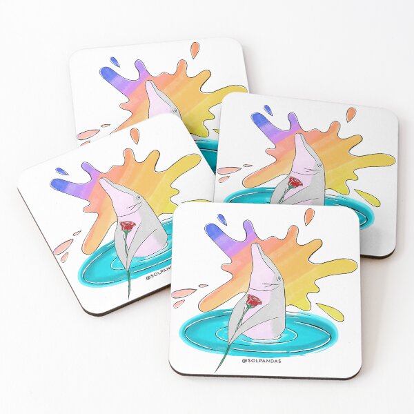 Item preview, Cute Rainbow Dolphin Sticker designed and sold by SolPandas.