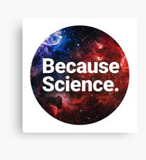 Because Science. Canvas Print