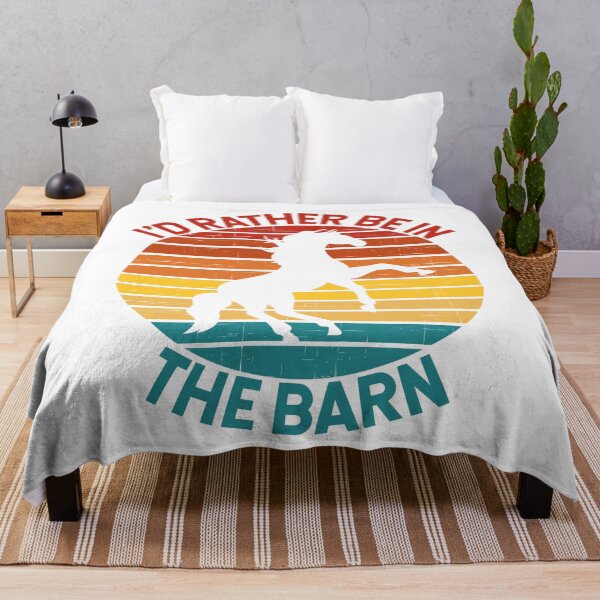 Item preview, I'd Rather Be In The Barn Horse Sunset Design designed and sold by SarahJisri.